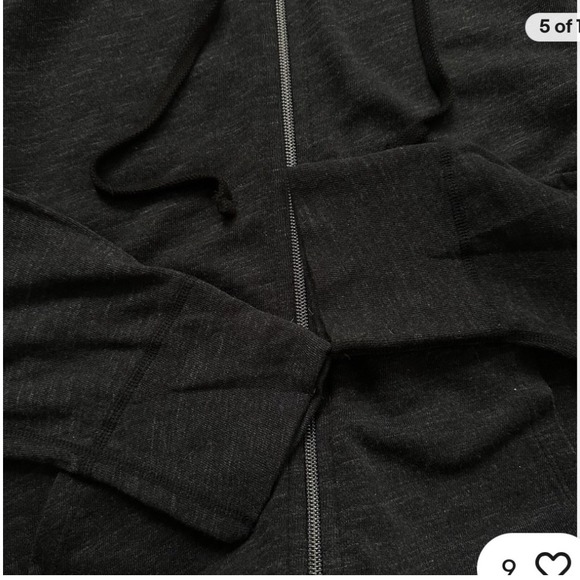 James Perse Standard Zip Hoodie Heathered Charcoal‎ Black Size 1 - Picture 12 of 13